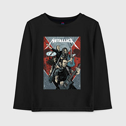 Лонгслив хлопковый детский Metallica - cool dudes!, цвет: черный