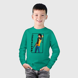 Лонгслив хлопковый детский Трафальгар Ло Ван пис, цвет: зеленый — фото 2