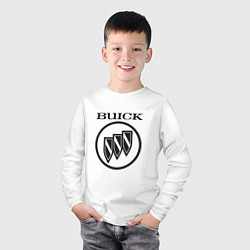 Лонгслив хлопковый детский Buick Black and White Logo, цвет: белый — фото 2