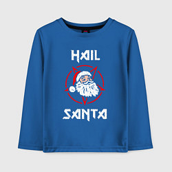 Лонгслив хлопковый детский HAIL SANTA CLAUS ГРЕШНЫЙ САНТА, цвет: синий