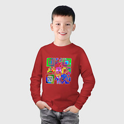Лонгслив хлопковый детский Color QR, цвет: красный — фото 2