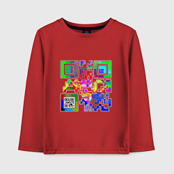 Лонгслив хлопковый детский Color QR, цвет: красный