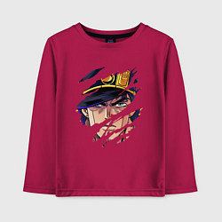Лонгслив хлопковый детский JOJOS BIZARRE ADVENTURE, ГЛАВНЫЙ ГЕРОЙ, цвет: маджента