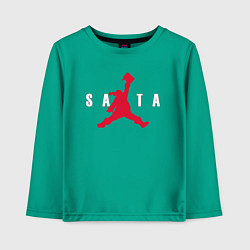 Лонгслив хлопковый детский AIR SANTA - ЭЙР САНТА, цвет: зеленый