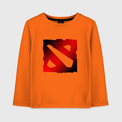 Детский лонгслив ЧЁРНО КРАСНОЕ ЛОГО ДОТА 2 DOTA 2 LOGO