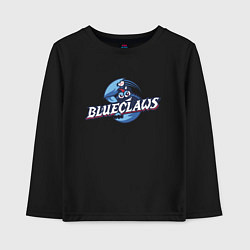 Лонгслив хлопковый детский Jersey shore Blue claws - baseball team, цвет: черный