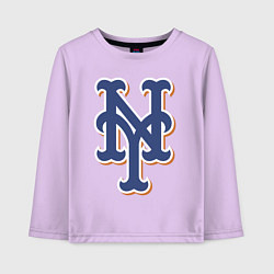 Лонгслив хлопковый детский New York Mets - baseball team, цвет: лаванда