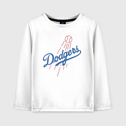 Лонгслив хлопковый детский Los Angeles Dodgers baseball, цвет: белый