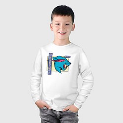Лонгслив хлопковый детский Mr Beast Japan Coton, цвет: белый — фото 2