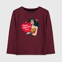 Детский лонгслив Wonder Woman Valentine