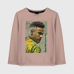 Лонгслив хлопковый детский Neymar Junior - Brazil national team, цвет: пыльно-розовый