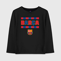 Лонгслив хлопковый детский Barcelona FC ФК Барселона, цвет: черный
