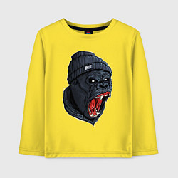 Лонгслив хлопковый детский Scream gorilla, цвет: желтый