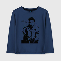 Лонгслив хлопковый детский Elvis, цвет: тёмно-синий