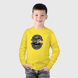 Лонгслив хлопковый детский Cobra Kai Logo, цвет: желтый — фото 2