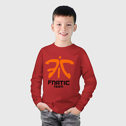 Лонгслив хлопковый детский Dota 2: Fnatic Team, цвет: красный — фото 2
