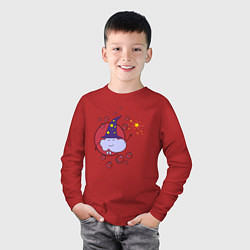 Лонгслив хлопковый детский Волшебная ТучаКоллекция тучки, цвет: красный — фото 2