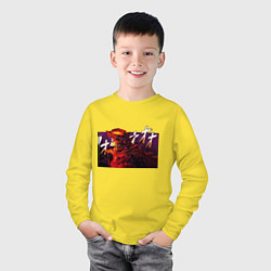 Лонгслив хлопковый детский Берсерк в гневе Berserk, цвет: желтый — фото 2