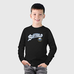 Лонгслив хлопковый детский Баффало Сейберз , Buffalo Sabres, цвет: черный — фото 2