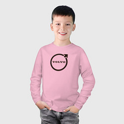 Лонгслив хлопковый детский Автомобильная марка Volvo, цвет: светло-розовый — фото 2