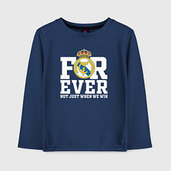 Лонгслив хлопковый детский Real Madrid, Реал Мадрид FOREVER NOT JUST WHEN WE, цвет: тёмно-синий