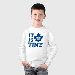Лонгслив хлопковый детский It is Toronto Maple Leafs Time, Торонто Мейпл Лифс, цвет: белый — фото 2