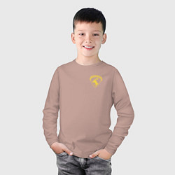 Лонгслив хлопковый детский VOLVO Логотип, цвет: пыльно-розовый — фото 2