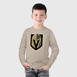 Лонгслив хлопковый детский Vegas Golden Knights , Вегас Голден Найтс, цвет: миндальный — фото 2