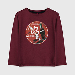 Лонгслив хлопковый детский Nuka Cola Ice Cold Retro, цвет: меланж-бордовый