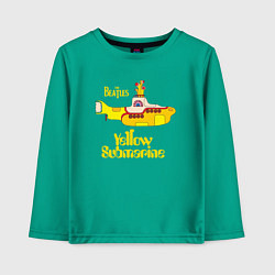 Лонгслив хлопковый детский On a Yellow Submarine, цвет: зеленый