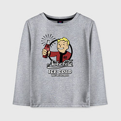 Лонгслив хлопковый детский Fallout Nuka Cola Vault Boy Approved, цвет: меланж