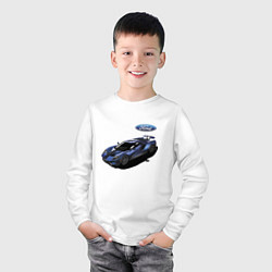 Лонгслив хлопковый детский Ford Racing team Motorsport, цвет: белый — фото 2