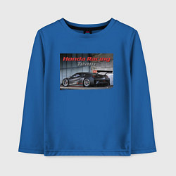 Лонгслив хлопковый детский Honda GT3 Racing Team, цвет: синий