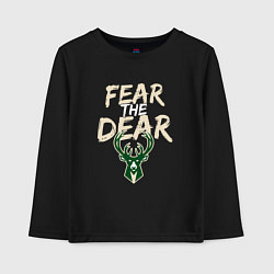 Детский лонгслив Milwaukee Bucks Fear the dear Милуоки Бакс