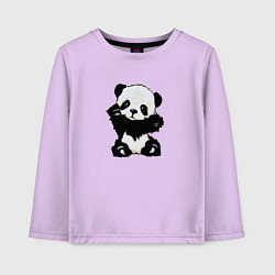 Лонгслив хлопковый детский Cute Baby Panda, цвет: лаванда