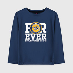 Лонгслив хлопковый детский Nashville Predators FOREVER NOT JUST WHEN WE WIN Н, цвет: тёмно-синий