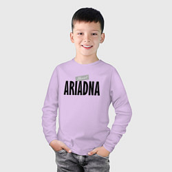 Лонгслив хлопковый детский Нереальная Ариадна, цвет: лаванда — фото 2