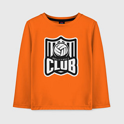 Лонгслив хлопковый детский Volleyball Club, цвет: оранжевый