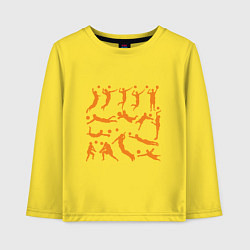 Лонгслив хлопковый детский Volleyball Players, цвет: желтый