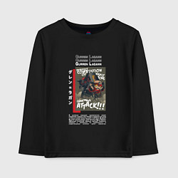 Лонгслив хлопковый детский Аттака Гуррен Лаганна, цвет: черный