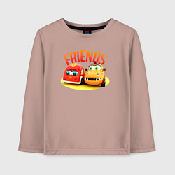 Детский лонгслив Машинки Мокас Друзья