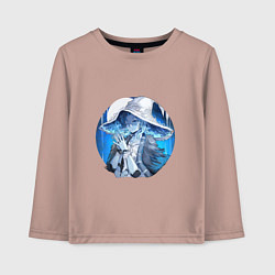 Лонгслив хлопковый детский Ведьма Ренни, цвет: пыльно-розовый