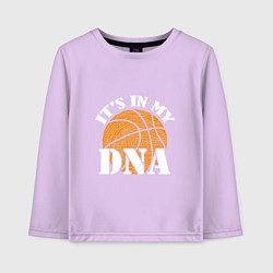 Лонгслив хлопковый детский ДНК Баскетбол, цвет: лаванда