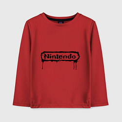 Лонгслив хлопковый детский Nintendo streaks, цвет: красный