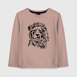 Лонгслив хлопковый детский Lion Graphics, цвет: пыльно-розовый