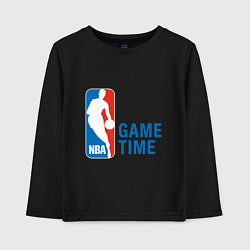 Лонгслив хлопковый детский NBA Game Time, цвет: черный