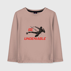 Лонгслив хлопковый детский Be Undeniable, цвет: пыльно-розовый