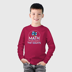 Лонгслив хлопковый детский Математика единственный предмет, который имеет зна, цвет: маджента — фото 2