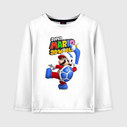 Лонгслив хлопковый детский Super Mario 3D World Boomerang, цвет: белый