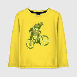 Лонгслив хлопковый детский BMX Camouflage Retro, цвет: желтый